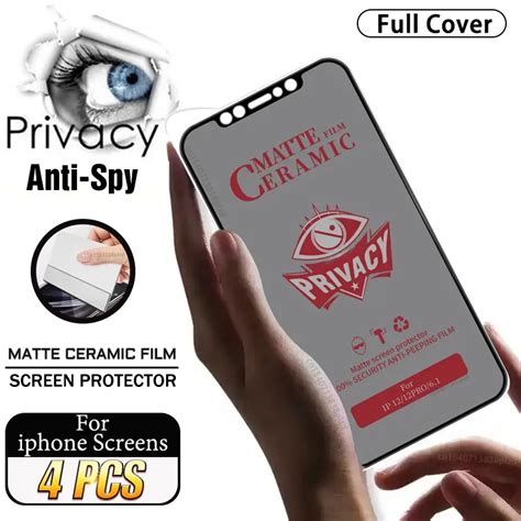 Matte Filme De Privacidade Cer Mica Para Iphone Protetor De Tela Anti