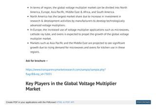 Voltage Multiplier Market Share, Insights by 2031 | PPT