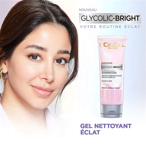 Gel Nettoyant Moussant Glycolic Bright Ml L Or Al Paris