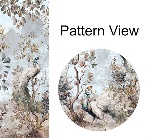 Chinoiserie Floral Roller Blind Printed French Door Curtain Light Filtering Curtains Window