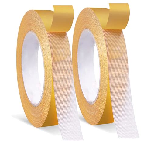 2 Pcs 0 6inch 131ft Double Sided Fabric Tape Heavy Duty