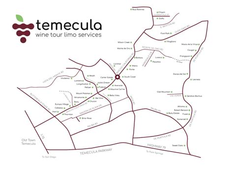 Temecula Valley Wineries Map (Printable) | Temecula Wine Tour Limo Services