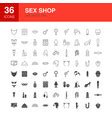 Sex Shop Line Seamless Pattern Royalty Free Vector Image