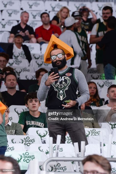 A Milwaukee Bucks Fan Looks On Before The Game Against The Phoenix