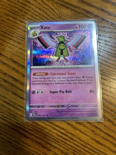 Pokemon Card 026 091 Xatu Holo Rare Scarlet Violet Paldean Fates