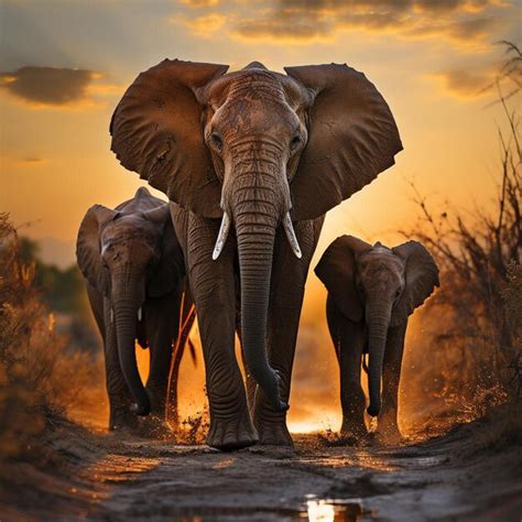 Premium Photo | African Elephants Elegance African Wallpaper Photo