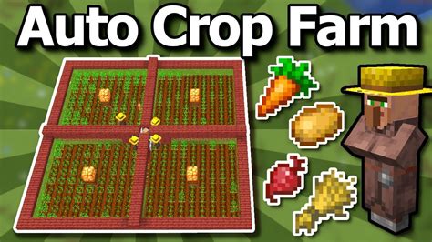 Easy Auto Crop Farm Tutorial For Minecraft Villagers