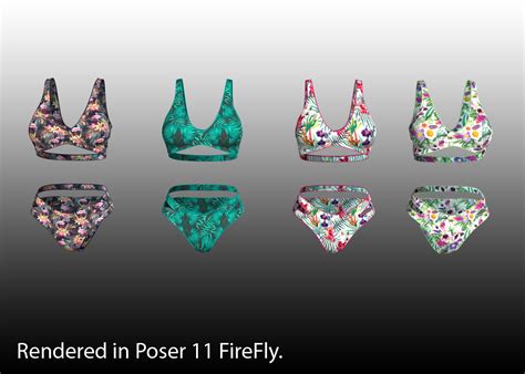 InStyle Two Piece Bikini I For V4A4G4S4Elite And Poser 3D Figure Assets Valkyrie