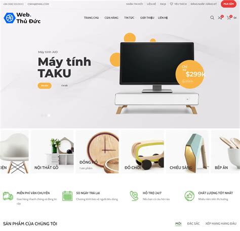 Mẫu thiết kế giao diện website điện tử gia dụng S1HV1 Web Thủ Đức