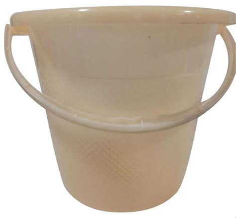 Cream 20 L Plastic Water Bucket For Household With Handle At Rs 125