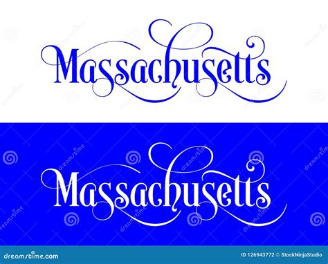 Massachusetts. Set Of USA Official State Symbols Vector Illustration ...