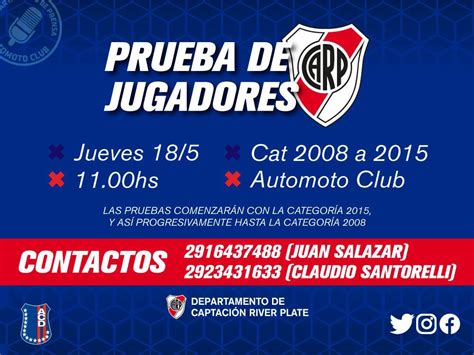 Prueba De Jugadores Club River Plate En El Automoto Club