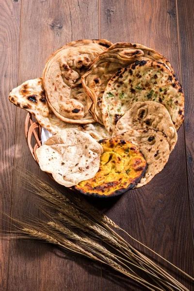 Assorted Indian Bread Basket Includes Chapati Tandoori Roti Naan