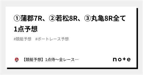 ⚔️①蒲郡7r、②若松8r、③丸亀8r⚔️全て1点予想⚔️｜【競艇予想】1点侍～全レース1点絞りの予想屋