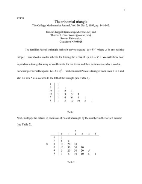 Pdf The Trinomial Triangle