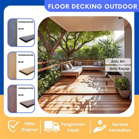 Jual Floor Decking Wpc Outdoor Motif Kayu Panjang M Lantai Decking