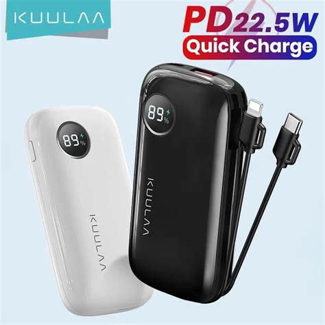 Kuulaa Cargador Port Til De Mah Para Iphone Bater A Externa De