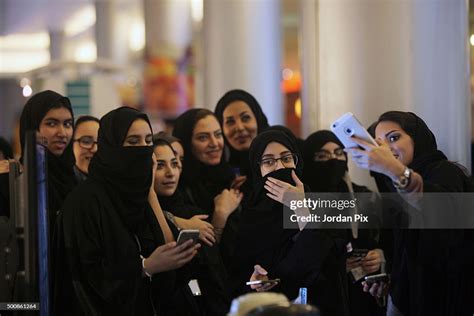 Saudis Women Take A Selfie Picture At A Mall On December 10 2015 In