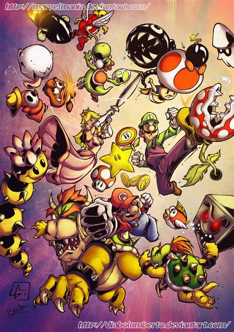 Super Mario and Friend vs Enemies by diabolumberto.deviantart.com ...