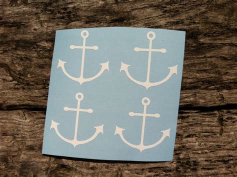 Vintage Anchor Stickers Set Of 4 Or 8 Vinyl Decals For Etsy