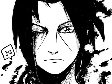 Itachi Black And White Wallpaper