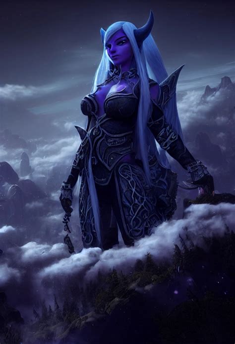 Depiction Of A Female Nightelf From World Of Midjourney Openart