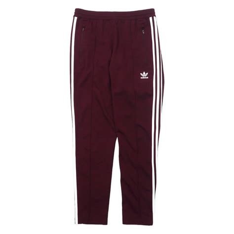 Adidas Originals Becken Bauer Track Pants Jersey M Bordeaux Cotton 3 Striped Striped Striped