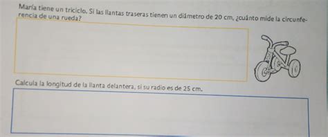 Solved Mar A Tiene Un Triciclo Si Las Llantas Traseras Tienen Un