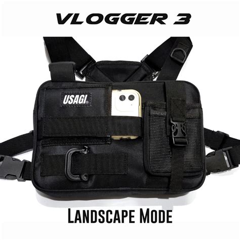 USAGI Vlogger 3 Chest Cam Landscape Mode Motorcycle Rig Bag W