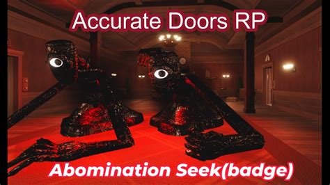 Robloxaccurate Doors Rpbadgeabomination Seek How To Get It And