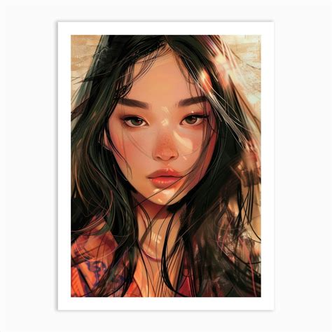 Asian Girl 46 Art Print By Moving Clouds Art Fy