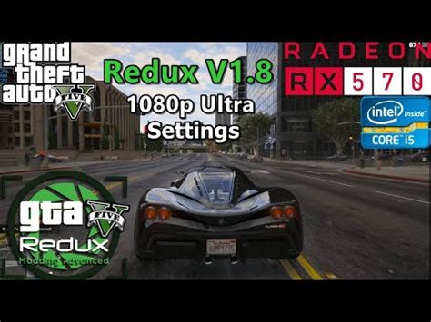 GTA 5 Redux Mod On Core I5 3470 RX 570 Gameplay Benchmark Test 1080p