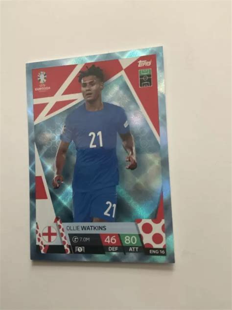 Match Attax Euro Eng Ollie Watkins England Crystal Parallel