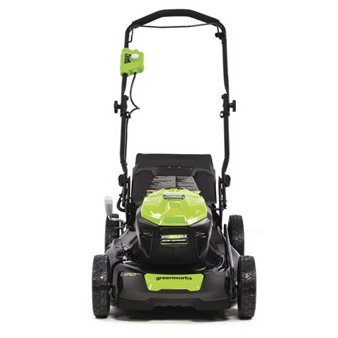 Greenworks 2535202mevt 40 Volt 20 Inch Walk Behind Push Lawn Mower With 5ah Battery And