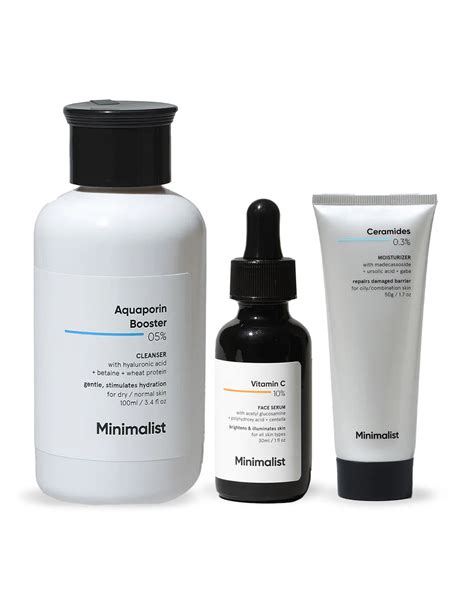 minimalist  aquaporin booster face wash  vitamin  face serum