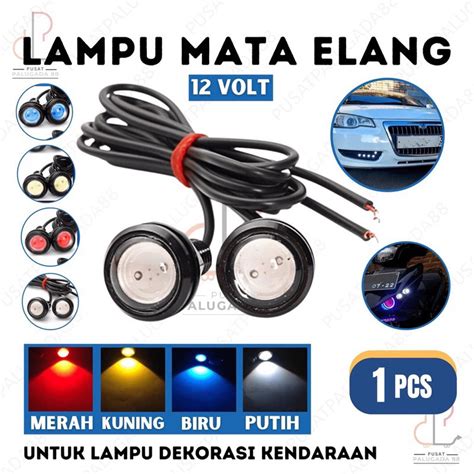 Jual Lampu Mata Elang LED Eagle Eyes 12v 16mm Bumper Sein Rem Mobil