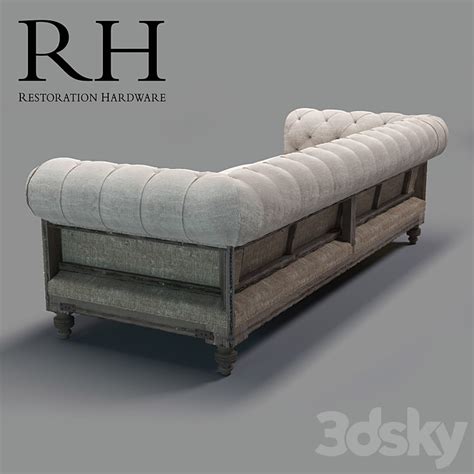 Rh Deconstructed Chesterfield Upholstered Sofas Sofa 3d Model