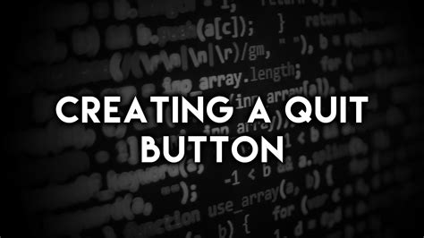 Unity3d Tutorial How To Create A Quit Button In Unity Youtube