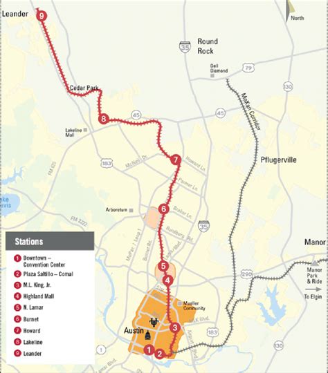 Capital MetroRail Proposed Red Line Map Source:... | Download ...