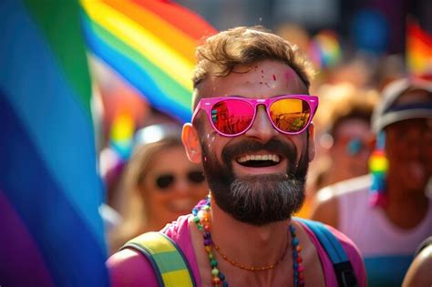 Premium Ai Image Lgbt Pride Parade Participants Lgbtq Festival Ai