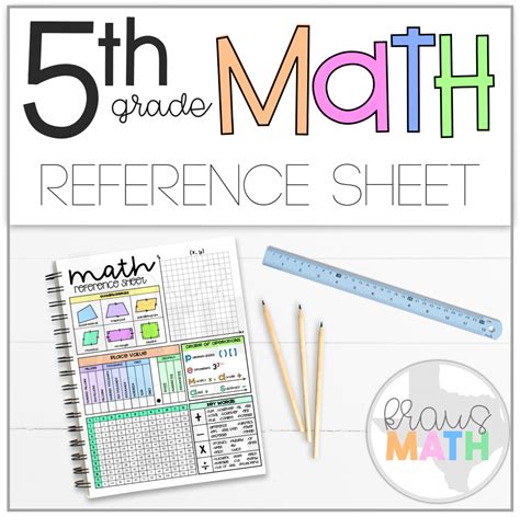 5th Grade Staar Reference Sheet