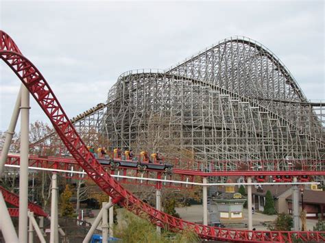 Mean Streak Cedar Point 1991 Roller Coaster Wooden Roller