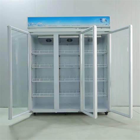 Supermarket Showcase Refrigerators Upright Fridge Display Cabinet With