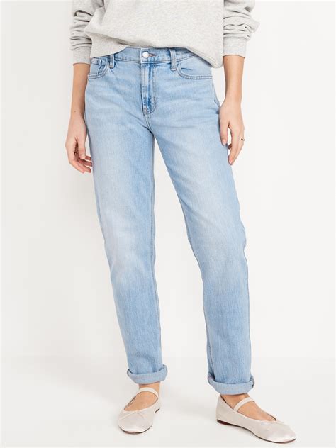 Mid Rise Wow Boyfriend Straight Jeans Old Navy