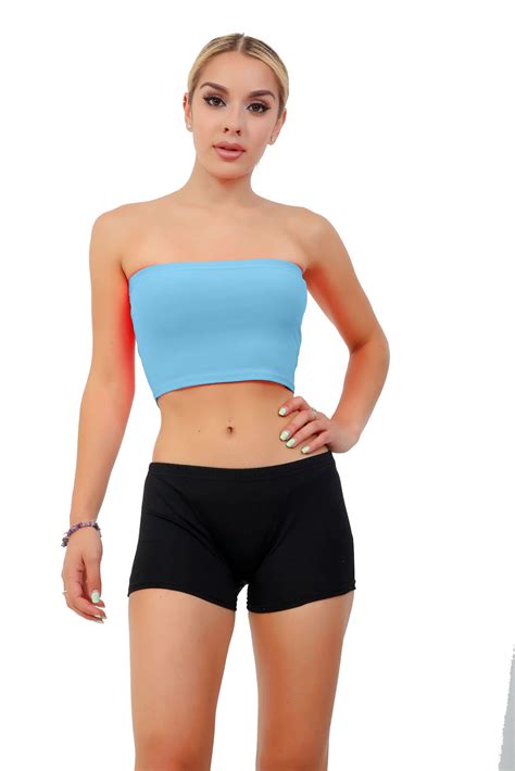 New Womens Plain Boob Tube Strapless Bandeau Stretch Summer Vest Bra