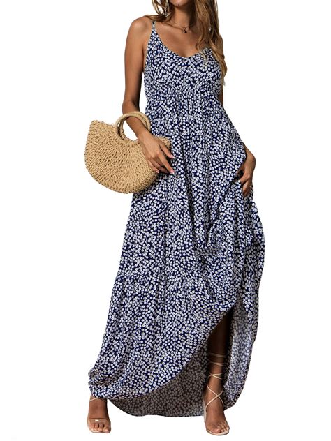 Sexy Dance Summer Boho Sleeveless Long Maxi Dress For Women Evening