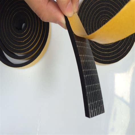 Free Sample Eva Pe Cr Epdm Weather Stripping Black White Foam Tape