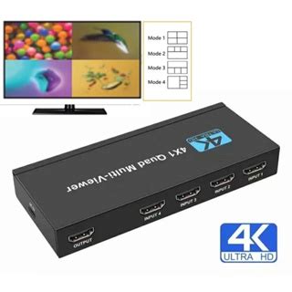 Hdmi Quad Multiviewer Switcher Hdmi Input To Hdmi Output Moniter In