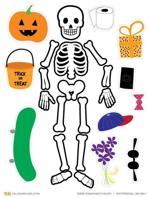 Paper skeleton kids halloween decoration – Artofit