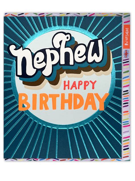 Happy Birthday Nephew Card By Paper Salad | brainboxcandy.com